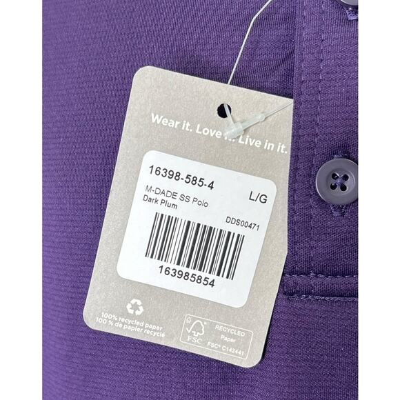 Trimark Mens Ally Embroidered Polo Shirt Dark Plum Purple Size Large Golf Polo - Picture 3 of 6